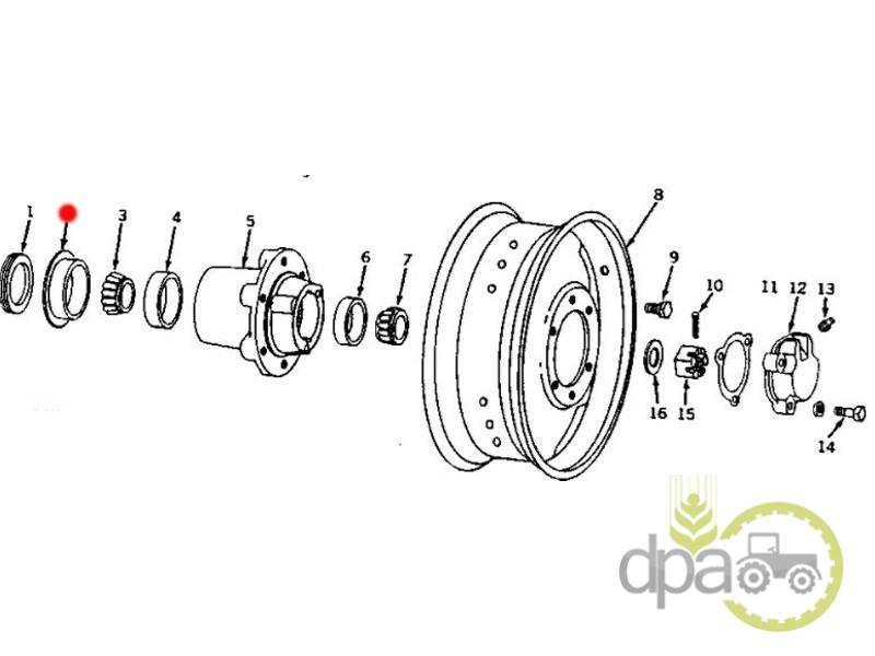 Distantier simering roata fata John Deere R26632