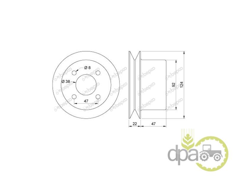 Fulie pompa apa John Deere T23628