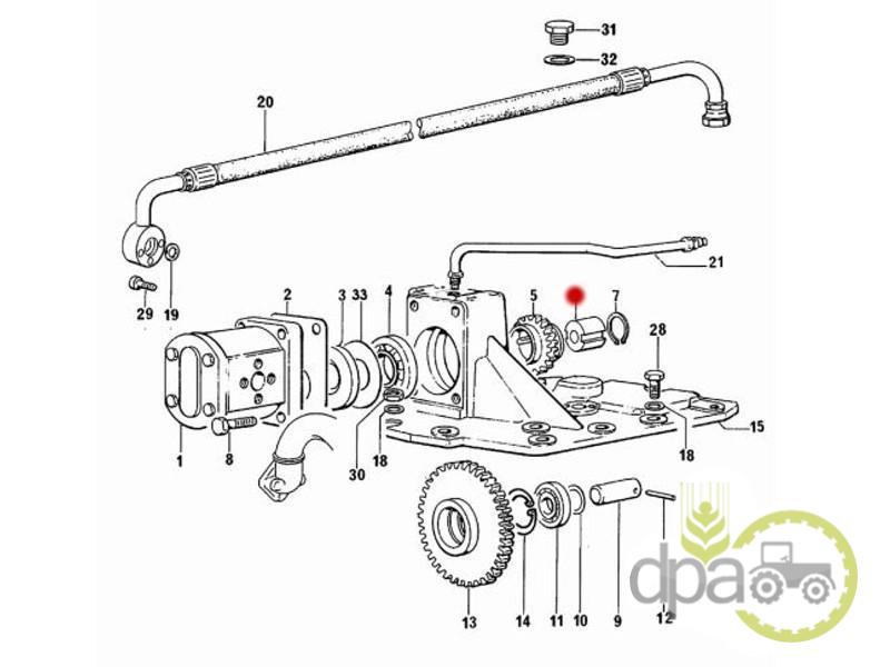 Bucsa cuplare pompa hidraulica Same 000846660