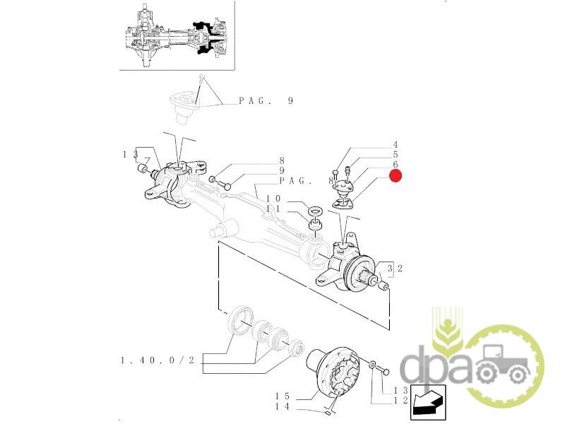 Distantier pivot 0.15mm Case IH 5137115