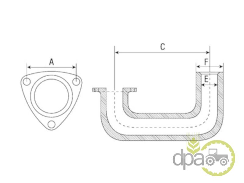 Teava esapament New Holland 44905153