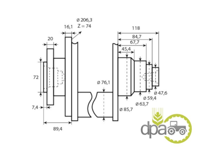 Arbore motor john deere AR68094