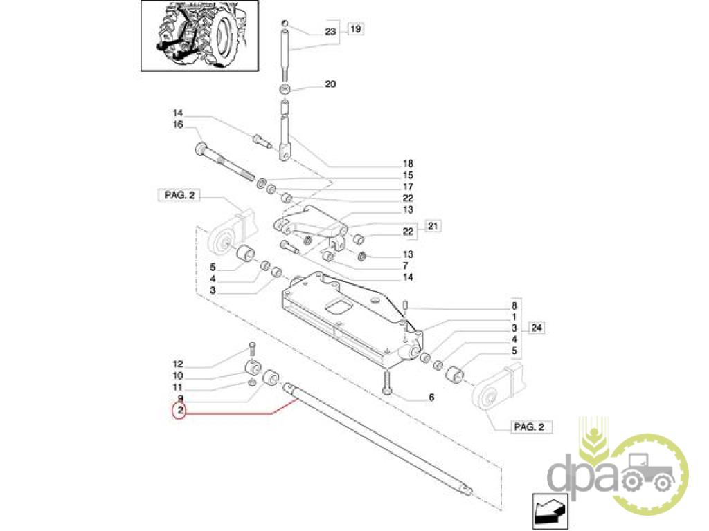 Ax ridicare hidraulica New Holland 5094340