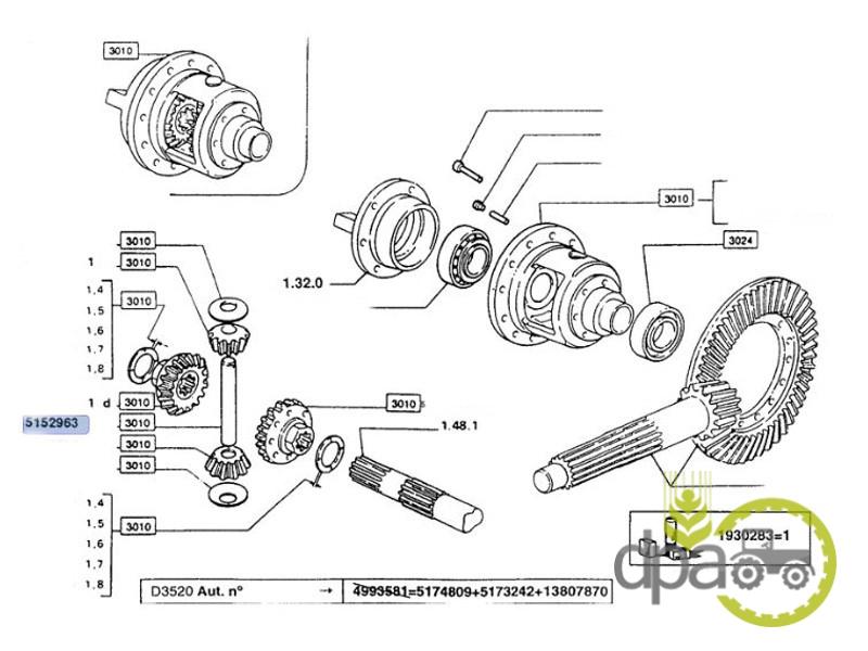 Bolt carcasa diferential spate Fiat 5152963