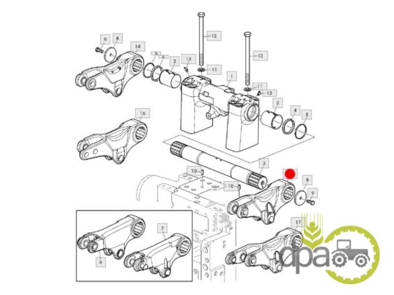 Brat dreapta ridicare hidraulica John Deere L157538