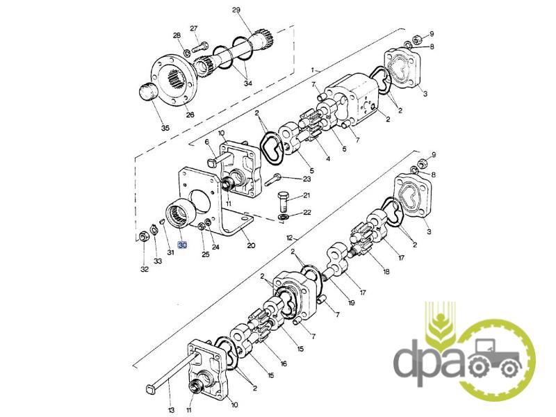 Bucsa cuplare pompa hidraulica David Brown K944947