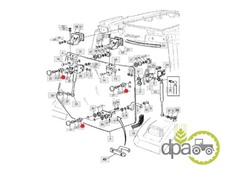 Bucsa geam spate john deere L78705