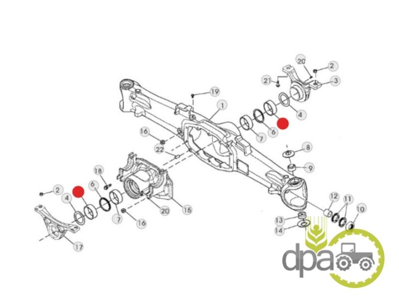 Bucsa suport punte fata john deere R212887