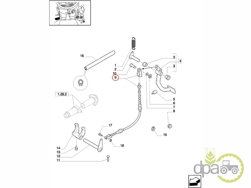 Cablu ambreiaj Case IH 5097709