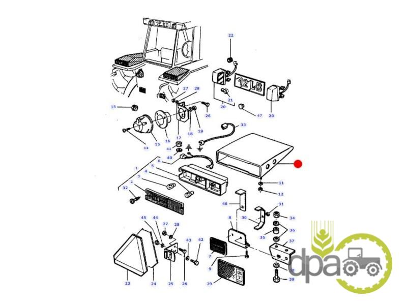Carcasa lampa dreapta spate  Massey Ferguson 3385410M91