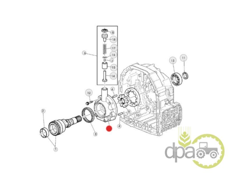 Carcasa pompa ulei transmisie john deere R130488