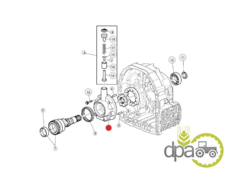 Carcasa pompa ulei transmisie John Deere R130488