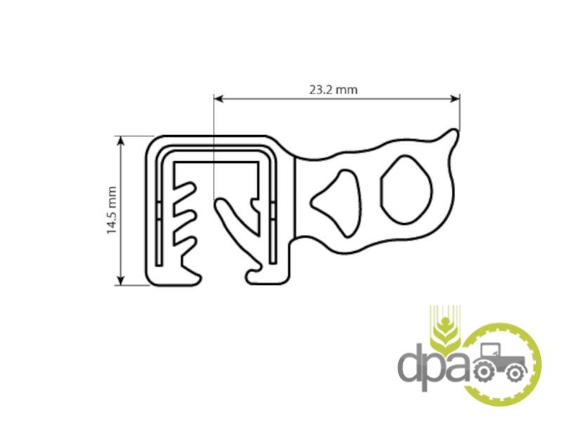 Cheder geam 1m john deere AL164267