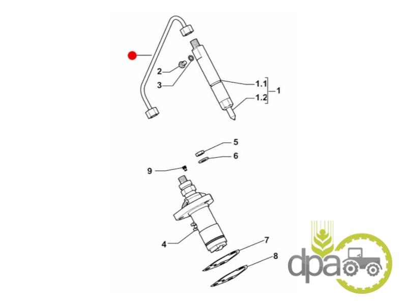 Conducta injector Deutz 0.065.1650.3/10