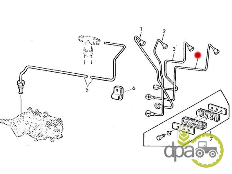 Conducta injector nr4 John Deere RE38269