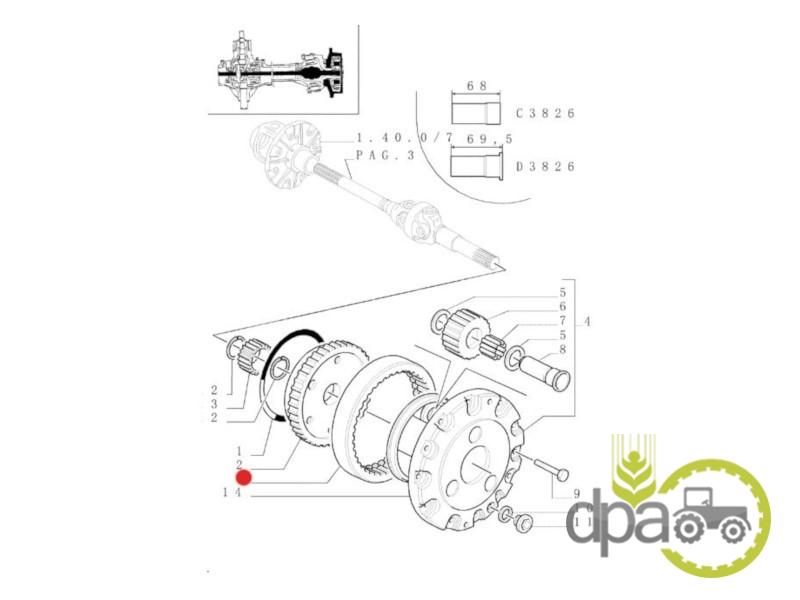 Coroana reductor Fiat 5108749
