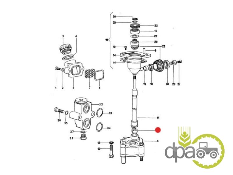Cupla pompa ulei motor Same 0.065.1562.0/10