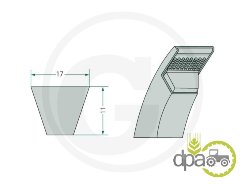 Curea 17x1350 john deere N150864