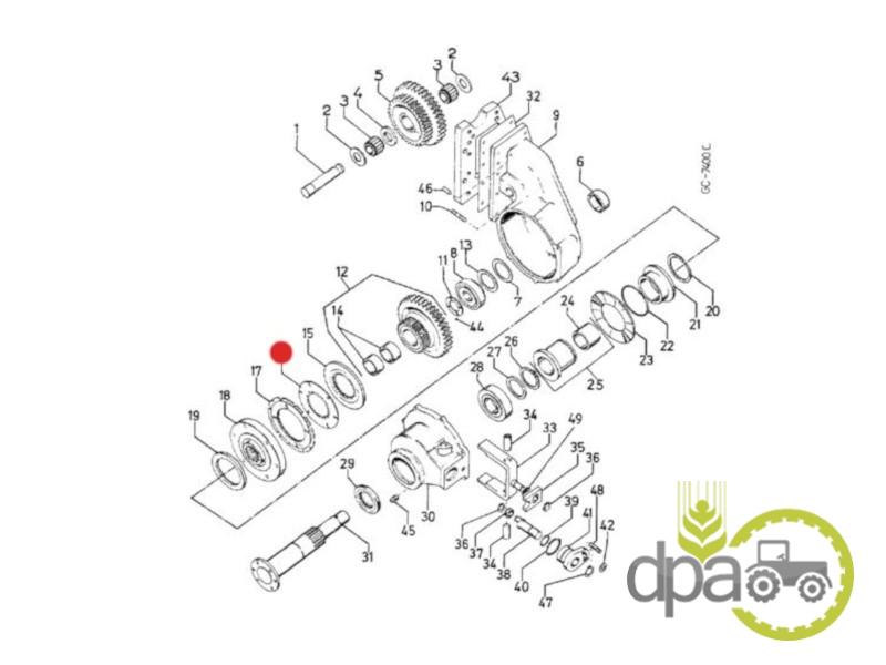 Disc frictiune ambreiaj punte fata Case IH 3221193R1