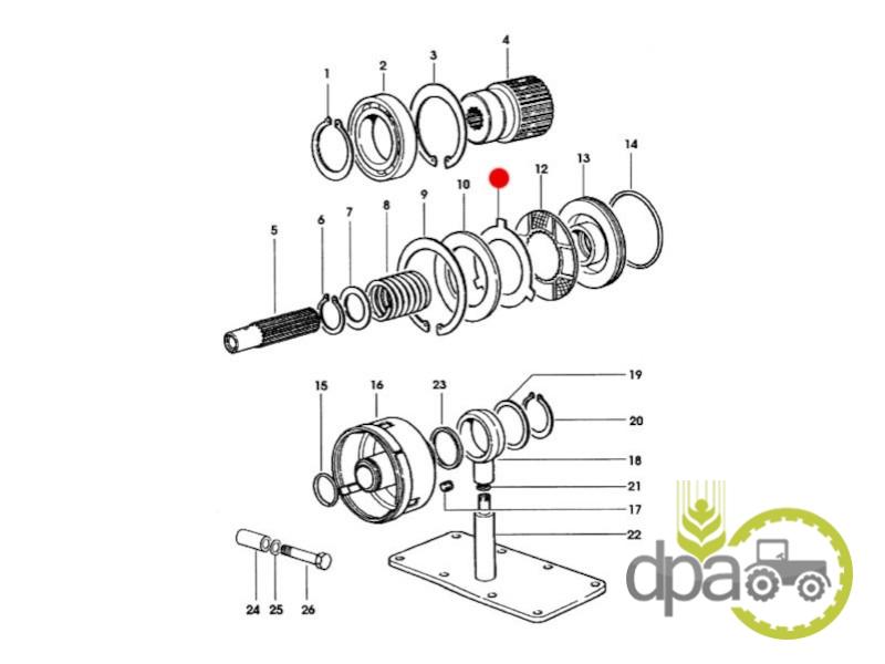 Disc intermediar ambreiaj punte fata Same 0.013.9480.0