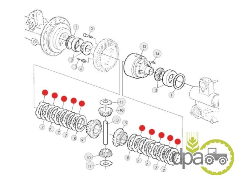Disc intermediar ambreiaj punte fata Fendt L100150