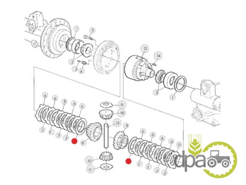 Disc intermediar ambreiaj punte fata John Deere L100154
