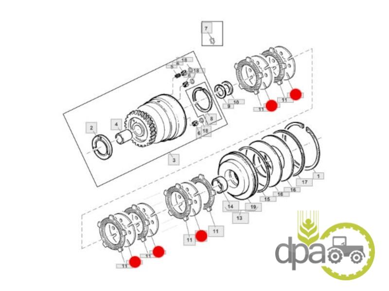 Disc intermediar ambreiaj transmisie John Deere L78682