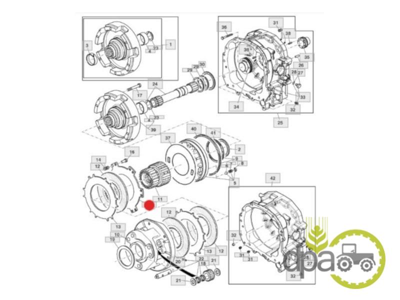 Disc intermediar ambreiaj transmisie John Deere R96806