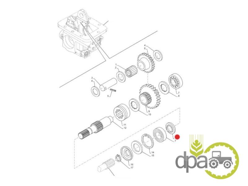 Distantier ax transmisie Case IH 584132