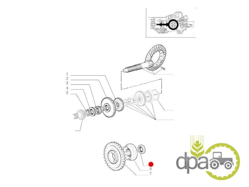 Distantier grup conic spate Fiat 5160748