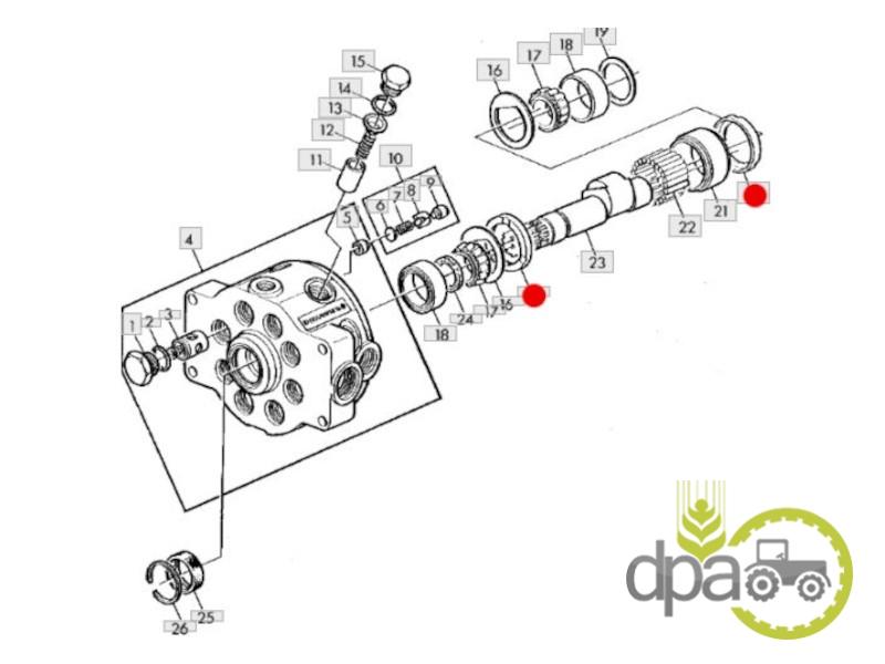 Distantier rulment pompa hidraulica John Deere R72507