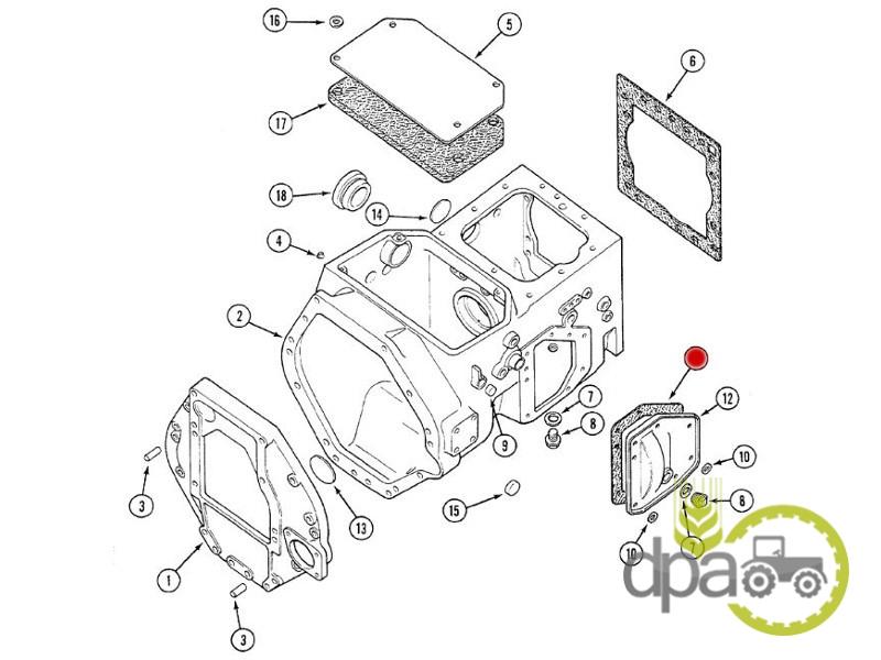 Garnitura capac cutie viteza Case IH 3059918R3