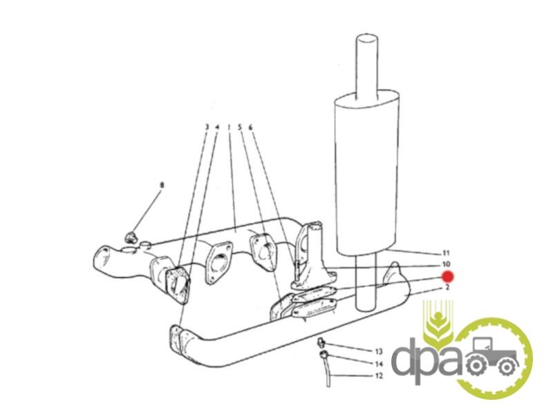 Garnitura evacuare David Brown K957520
