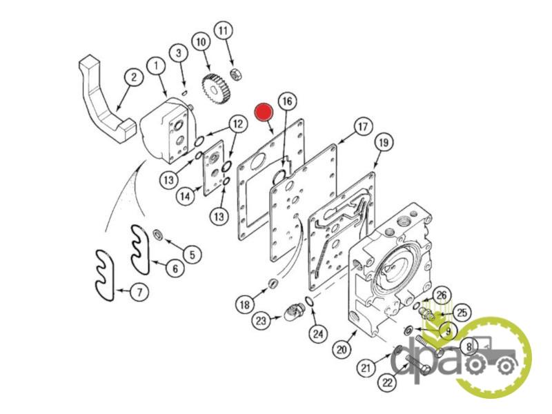 Garnitura suport pompa hidraulica Case IH 401736R4