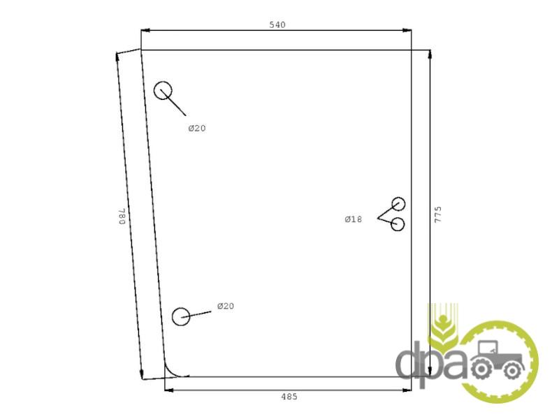 Geam lateral stanga sau dreapta spate Same 0.007.5106.0/10
