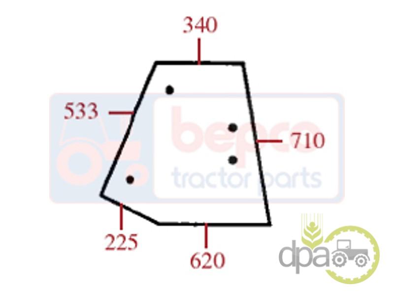 Geam lateral stanga sau dreapta spate Fiat 5124412