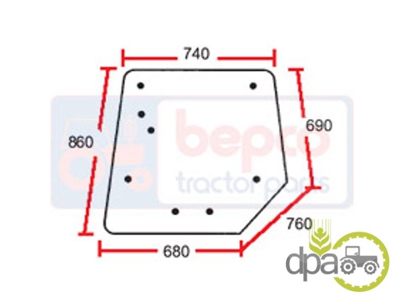 Geam spate Massey Ferguson 3715438M1