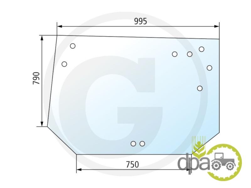 Geam spate John Deere 816810050010