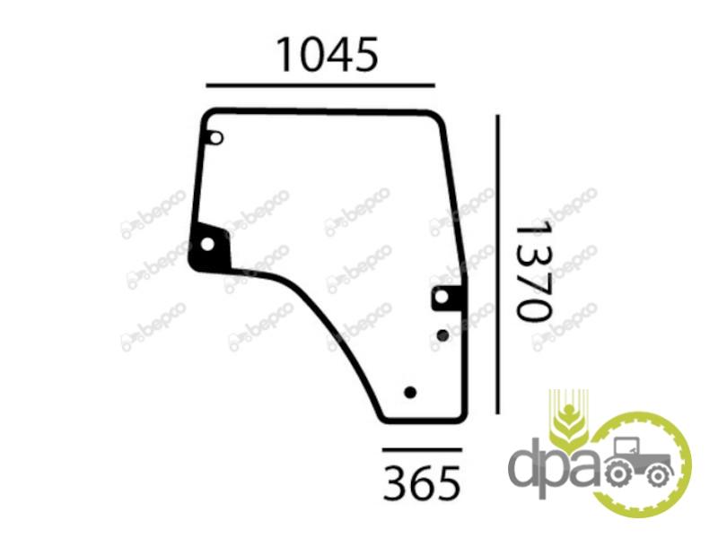 Geam usa dreapta Hurlimann 001555320