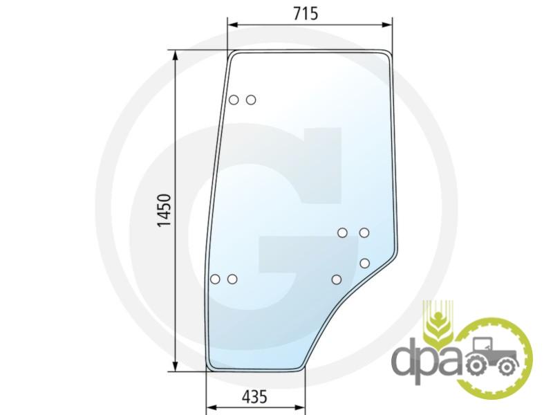Geam usa stanga Deutz 00075166040