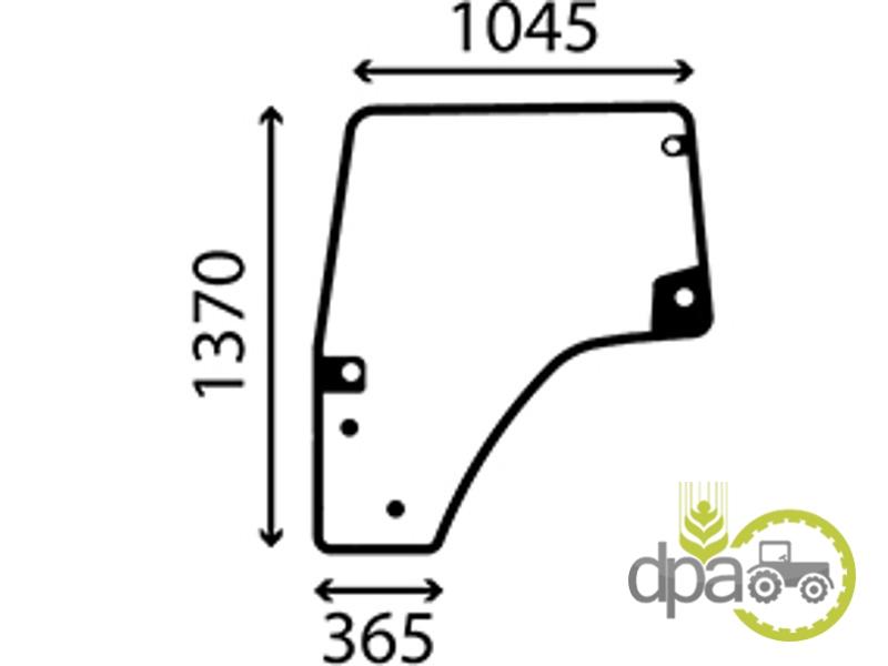 Geam usa stanga Deutz 001556910