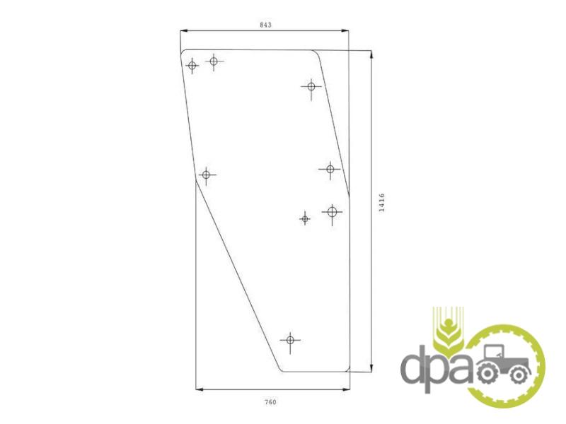 Geam usa stanga Deutz 04346109