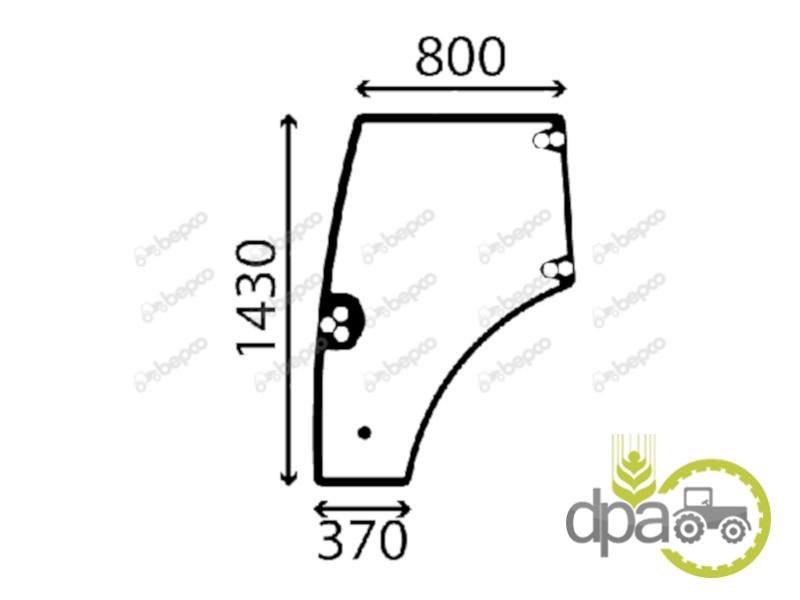 Geam usa stanga New Holland 84396396