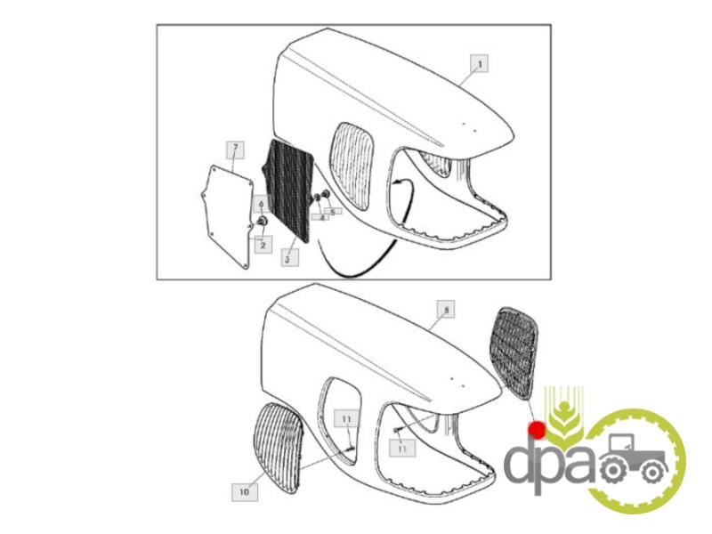 Grila stanga fata cabina john deere L157393