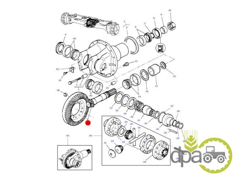 Grup conic fata 8/33 Massey Ferguson 3429424M91