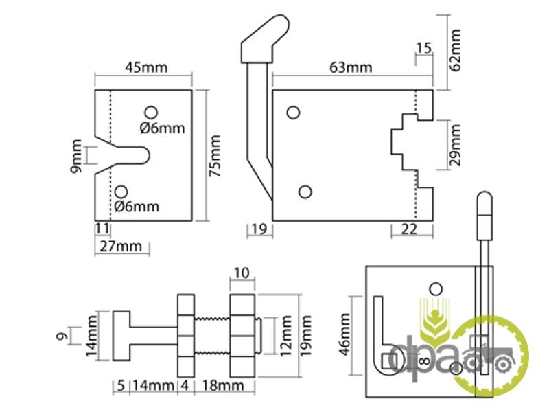 Incuietoare usa dreapta David Brown 04339353
