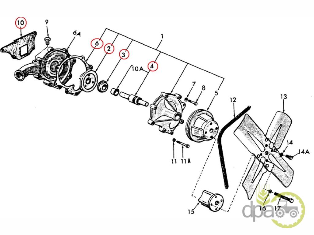 Kit reparatie pompa apa Ford 81816107