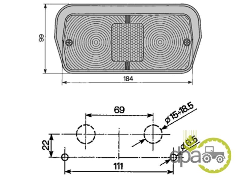Lampa dreapta spate Fiat 83960359