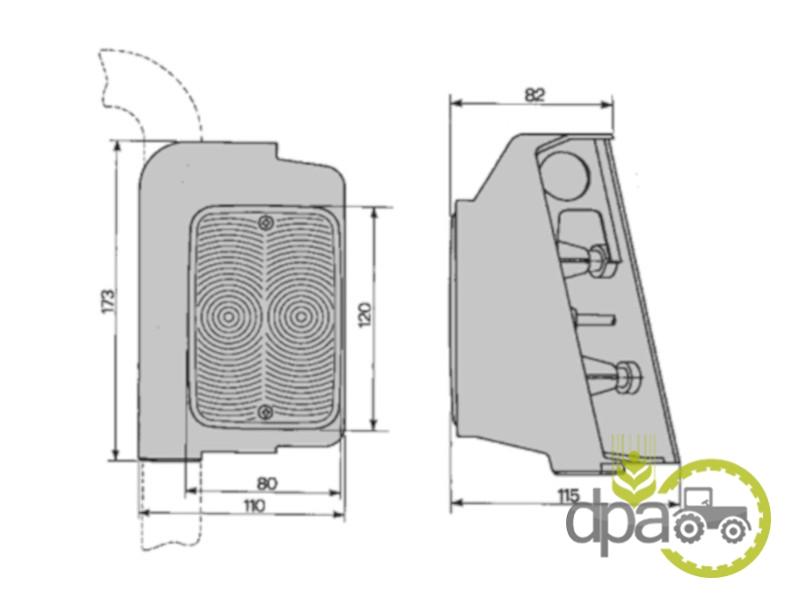 Lampa semnalizare dreapta fata Fiat 5116238