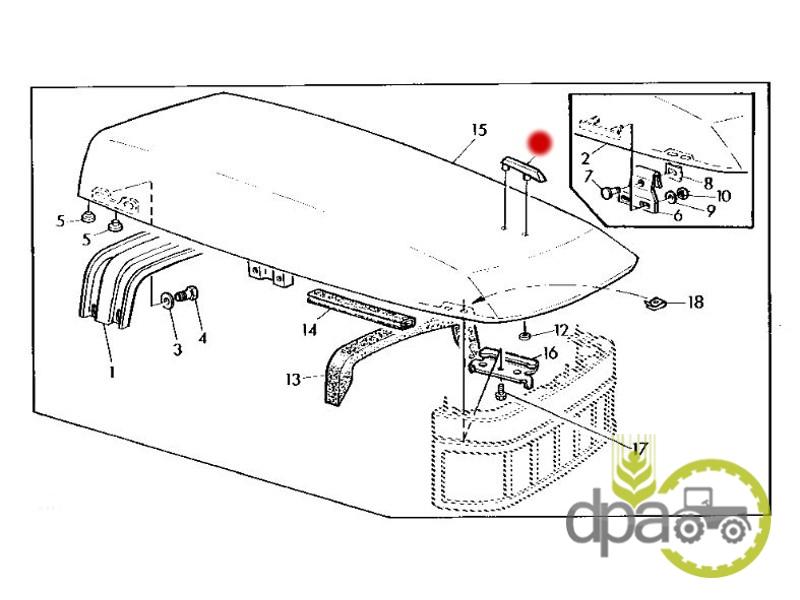 Maner capota John Deere R95654